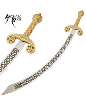 Celtic Etched Scimitar of Balance Sword