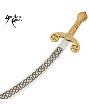 Celtic Etched Scimitar of Balance Sword