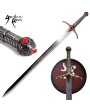 Medieval King's Sword with Wall Plaque - Collectible Fantasy Sword