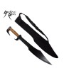 Greek Fighting Spartan War Sword - Black Blade & Shoulder Scabbard