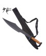 Greek Fighting Spartan War Sword - Black Blade & Shoulder Scabbard