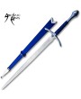 Fantasy Glamdring Replica Sword - Blue Leather & Wood Scabbard