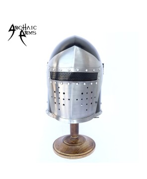 Medieval Visor Barbute Helmet - High Quality Steel Craftsmanship