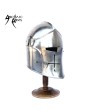 Medieval Visored Barbuta Helmet - Authentic 18-Gauge Steel Armor