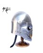 Medieval Human Skull Helmet Silver Demon - Handcrafted Steel Armor