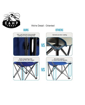 Oversized Camp Chair with Shade Canopy - Comfortable & Durable