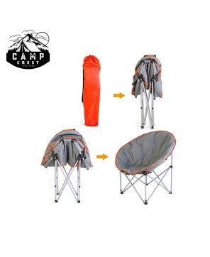 Round Padded Camping Chair - Comfortable & Durable