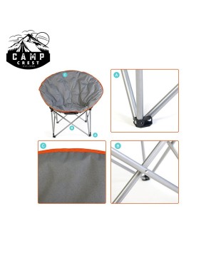 Round Padded Camping Chair - Comfortable & Durable