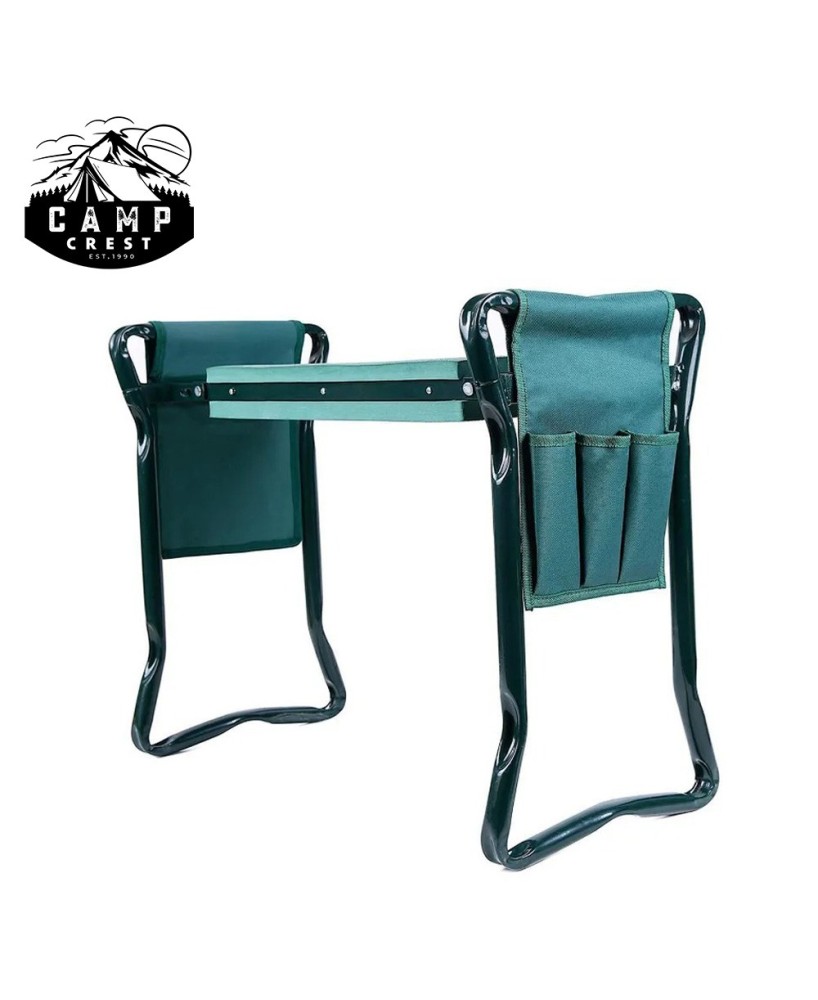 Garden Kneeler Camping Stool with Tool Pouch - Sturdy & Comfortable