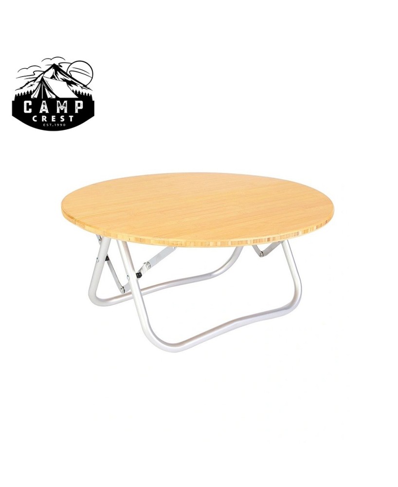 Mini Rounded Bamboo Camp Table - Lightweight Folding Outdoor Table