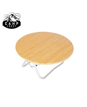 Mini Rounded Bamboo Camp Table - Lightweight Folding Outdoor Table