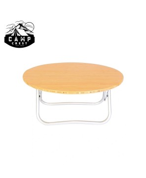 Mini Rounded Bamboo Camp Table - Lightweight Folding Outdoor Table