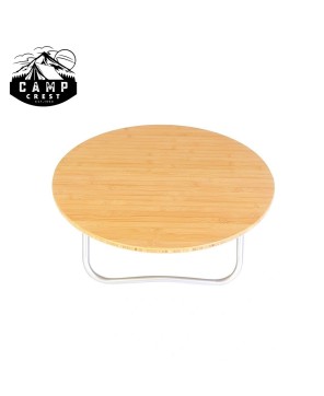 Mini Rounded Bamboo Camp Table - Lightweight Folding Outdoor Table