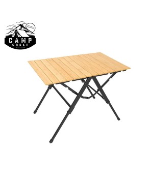 Slatted Bamboo Top Foldable Table - Lightweight Outdoor Dining Table