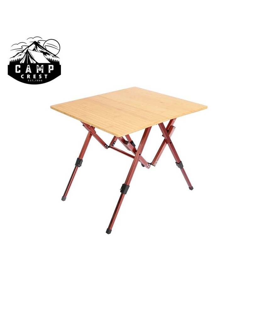 Bamboo Top Fold Up Camp Table - Lightweight Outdoor Dining Table