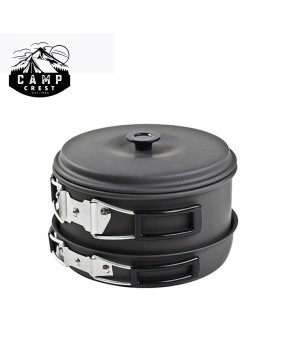 Hard Anodized Aluminum Outdoor Cookset - Lightweight & Portable