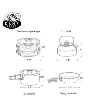 Lightweight Aluminum Camping Pots and Pans Set – Durable & Portable