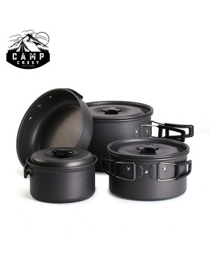 Durable 5-6 Person Outdoor Cookware Mess Kit – Lightweight & Portable