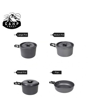 Durable 5-6 Person Outdoor Cookware Mess Kit – Lightweight & Portable