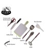 Portable Camp Kitchen Utensil Organizer Set - 8-Piece Outdoor Cooking