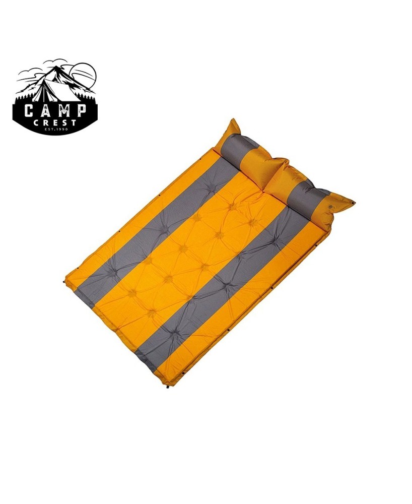 Durable Double Inflatable Camping Pad with Pillow - Easy Setup