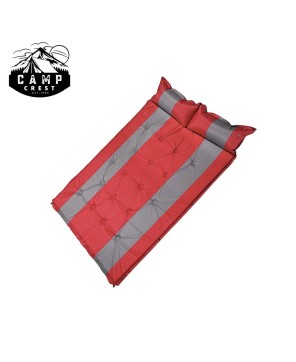 Durable Double Inflatable Camping Pad with Pillow - Easy Setup