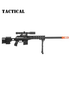 Tactical Spring Sniper Airsoft Rifle Gun | Laser Scope & Bipod Include