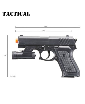 Spring Powered Airsoft Pistol with Laser & Light - Buy Now!