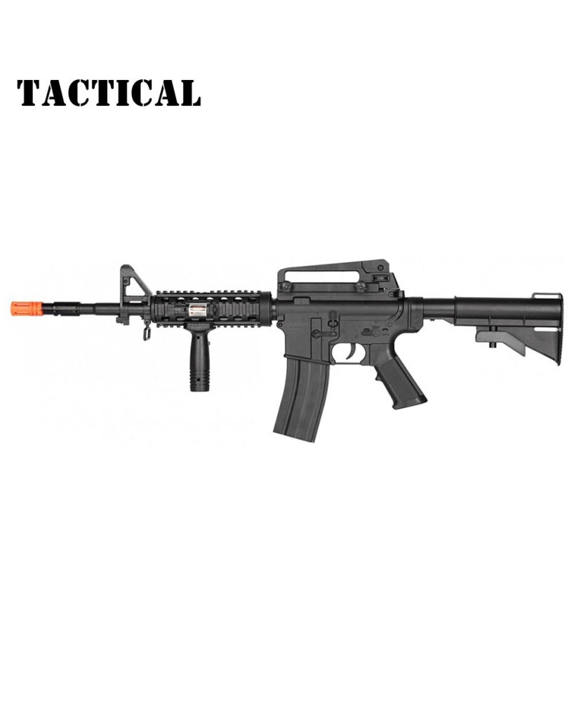 P8909 M4 Spring Airsoft Rifle with Handgrip, Laser & Flashlight