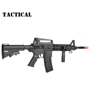 P8909 M4 Spring Airsoft Rifle with Handgrip, Laser & Flashlight