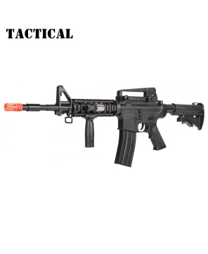 P8909 M4 Spring Airsoft Rifle with Handgrip, Laser & Flashlight