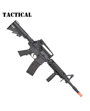 M4 Spring Airsoft Rifle and M1911 Pistol Combo - Tactical Black