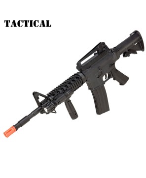 M4 Spring Airsoft Rifle and M1911 Pistol Combo - Tactical Black