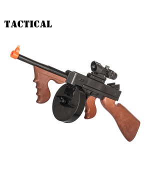 325 FPS M1921 Spring Tommy Airsoft Gun with Drum Magazine