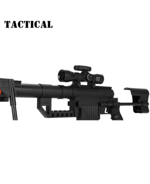 Dark Ops Airsoft 330 FPS P1200 M200 Sniper Rifle - Tactical Setup