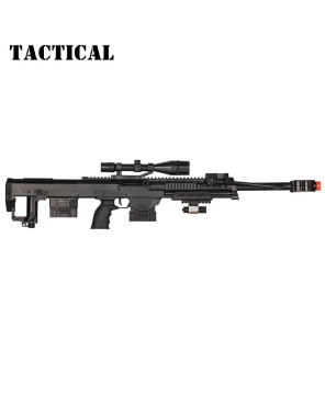 50 Cal Sniper Spring Airsoft Rifle & Pistol Combo Set FPS 260