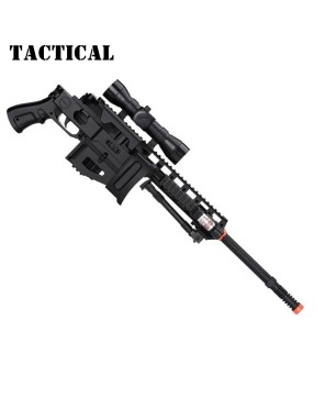 Spring Airsoft Sniper Rifle Gun with Scope Laser Light Bipod 350 FPS