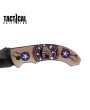 Spring Assisted Native American Folding Knife - Black Blade, EDC Clip