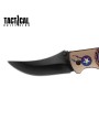 Spring Assisted Native American Folding Knife - Black Blade, EDC Clip