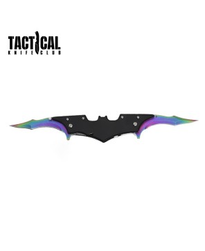 Rainbow Double Bladed Spring Assist Knife - 5.5" Closed