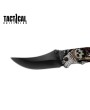 8" Native American Indian Skull Pocket Knife