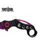 8" Red Karambit Claw Knife - Spring Assisted Folding Pocket Knife