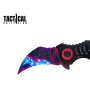 8" Red Karambit Claw Knife - Spring Assisted Folding Pocket Knife