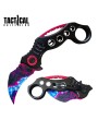 8" Red Karambit Claw Knife - Spring Assisted Folding Pocket Knife