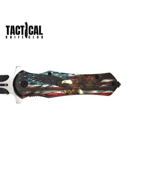 Spring Assisted Dagger Knife with Eagle Handle - Tactical Gear