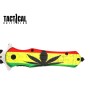 Tactical Marijuana Pot Leaf Pocket Knife - Spring Assisted