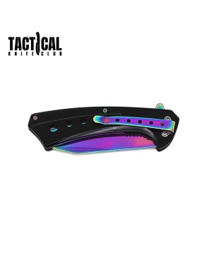 Rainbow Cleaver Razor Folding Knife - Spring Assisted Pocket