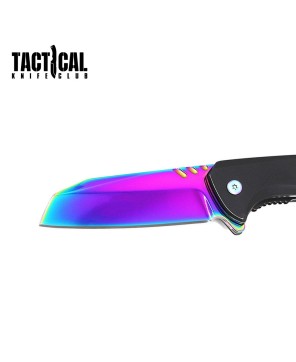 Rainbow Cleaver Razor Folding Knife - Spring Assisted Pocket