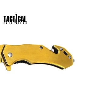 Tactical Rescue Pocket Knife - Seat Belt Cutter & Glass Breaker