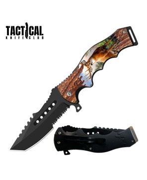 Tracker Huntsman Deer Knife, 8.5" Spring Assisted Folding